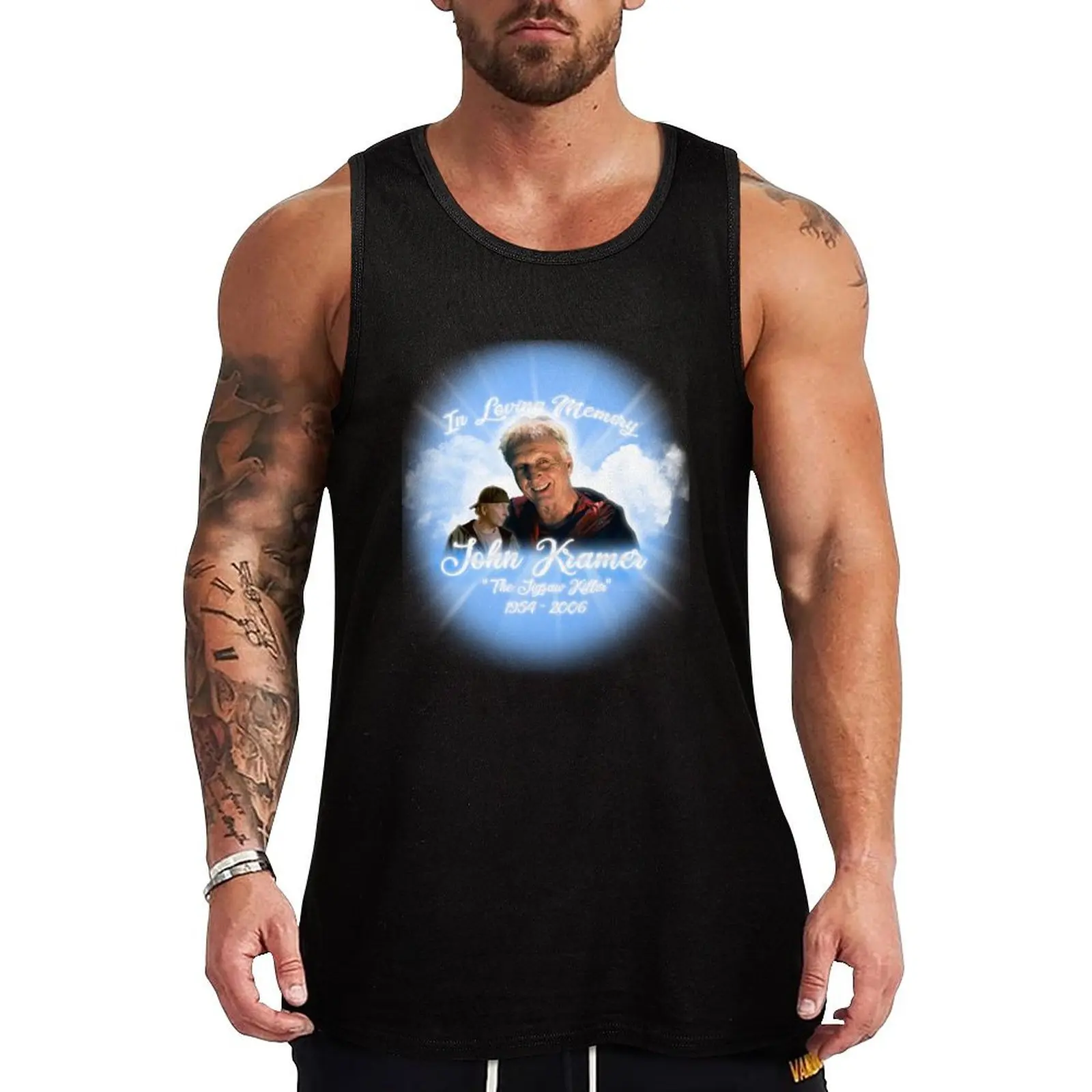 John Kramer Jigsaw Memorial Tank Top plain t-shirt sleeveless vests Men's cotton t-shirt anime clothes
John Kramer Jigsaw Memorial Tank Top plain t-shirt sleeveless vests Men's cotton t-shirt anime clothes