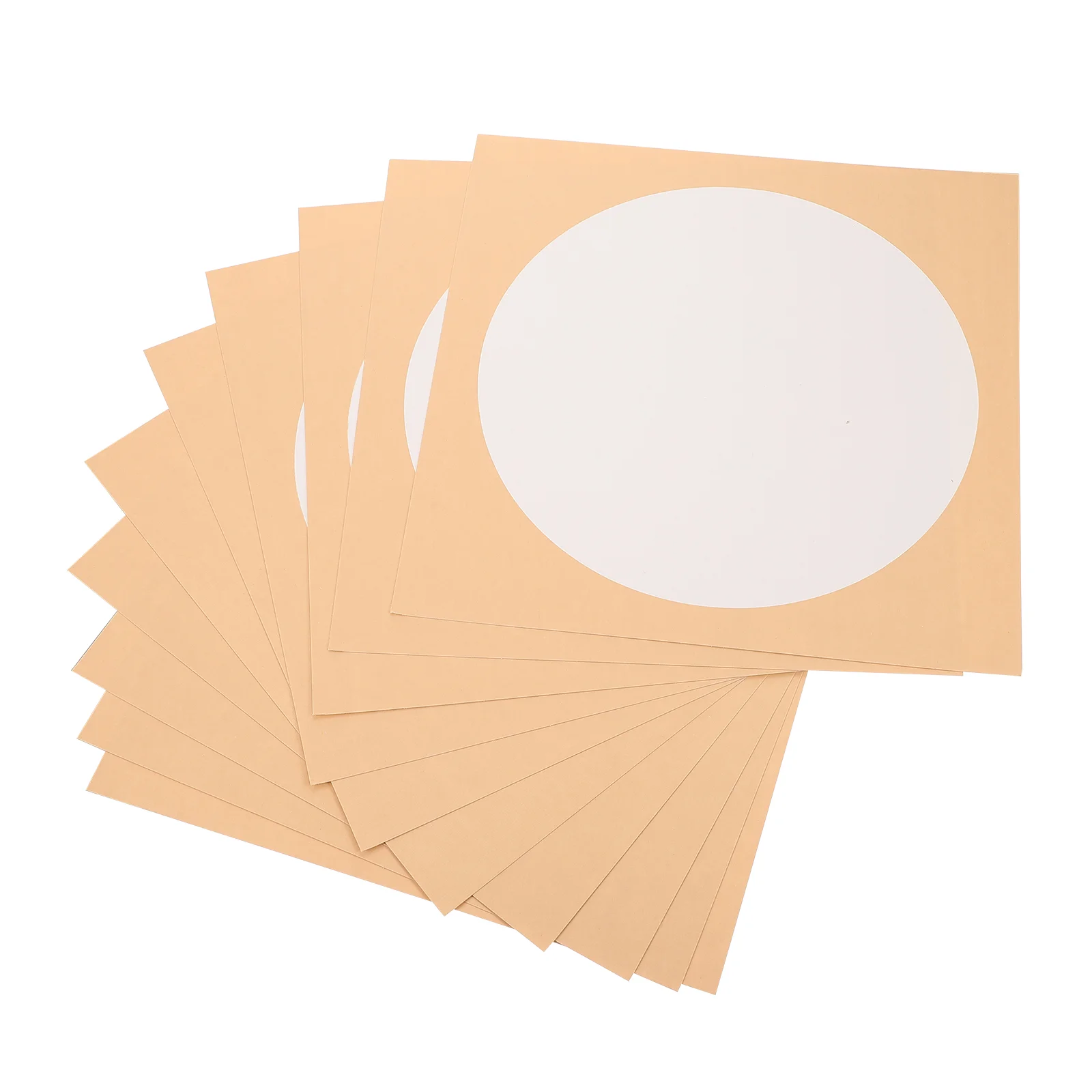 

10 Sheets Fan Rice Paper Chinese Painting Papers Mirrors Calligraphy Blank Simple Bamboo Pulp Card for