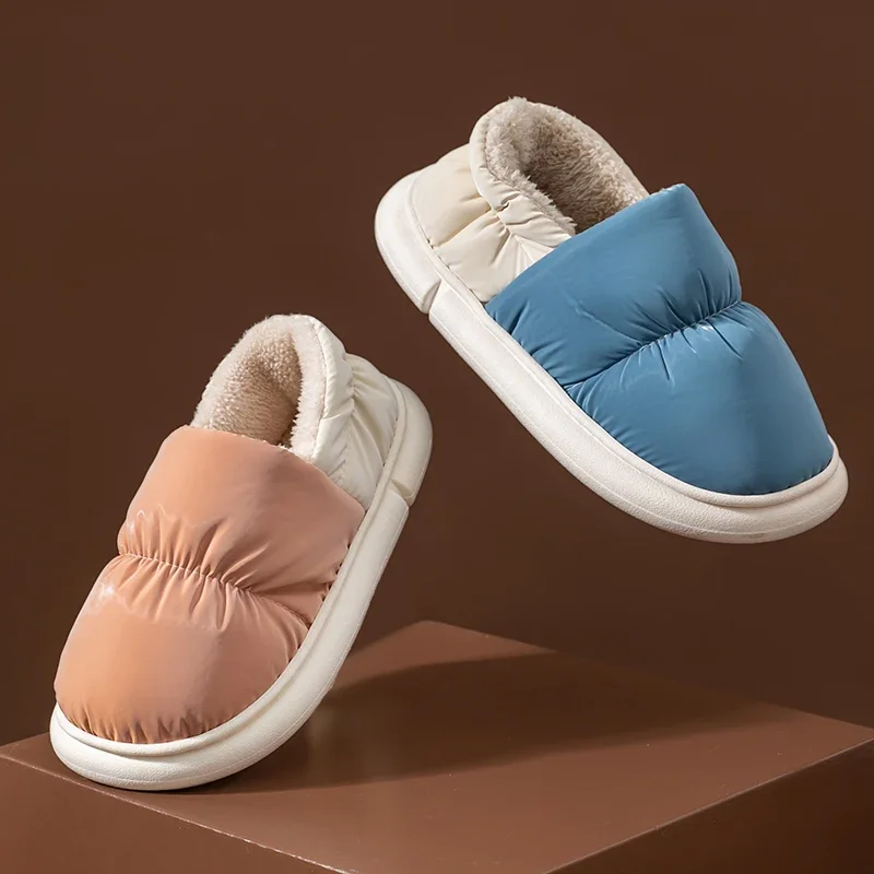 Fashion Winter Ladies' Waterproof Non-slip Slides Couple Cover Heel Warm Soft Plush Slippers Women Men Home Casual Cotton Shoes
Fashion Winter Ladies' Waterproof Non-slip Slides Couple Cover Heel Warm Soft Plush Slippers Women Men Home Casual Cotton Shoes