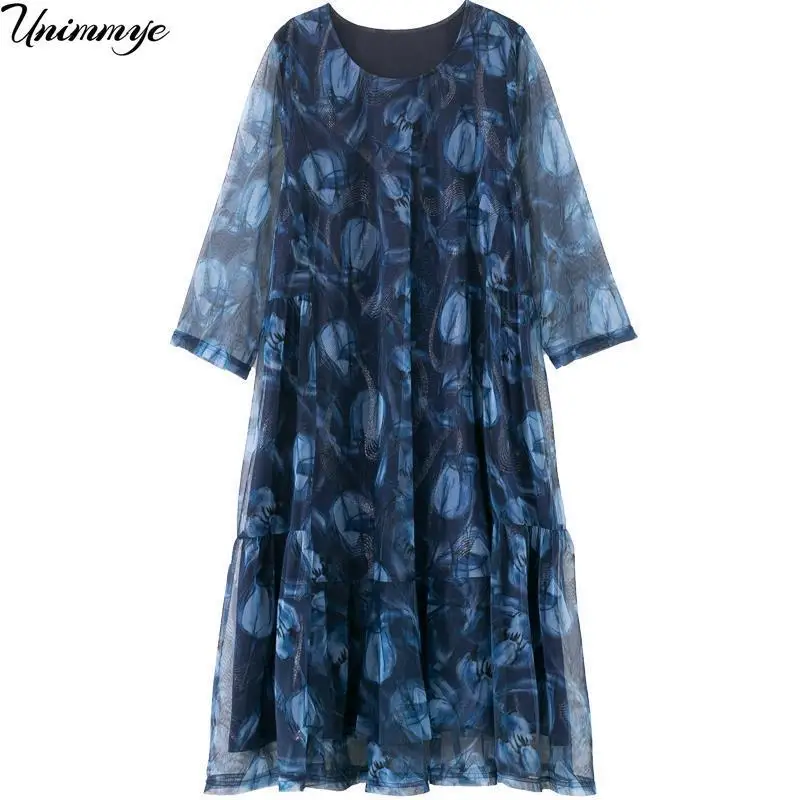 Summer Casual Blue 5XL Midi Dress Vintage Mesh Three Quarter Sleeve Women Elegant Bodycon Party Vestidos J407
Summer Casual Blue 5XL Midi Dress Vintage Mesh Three Quarter Sleeve Women Elegant Bodycon Party Vestidos J407