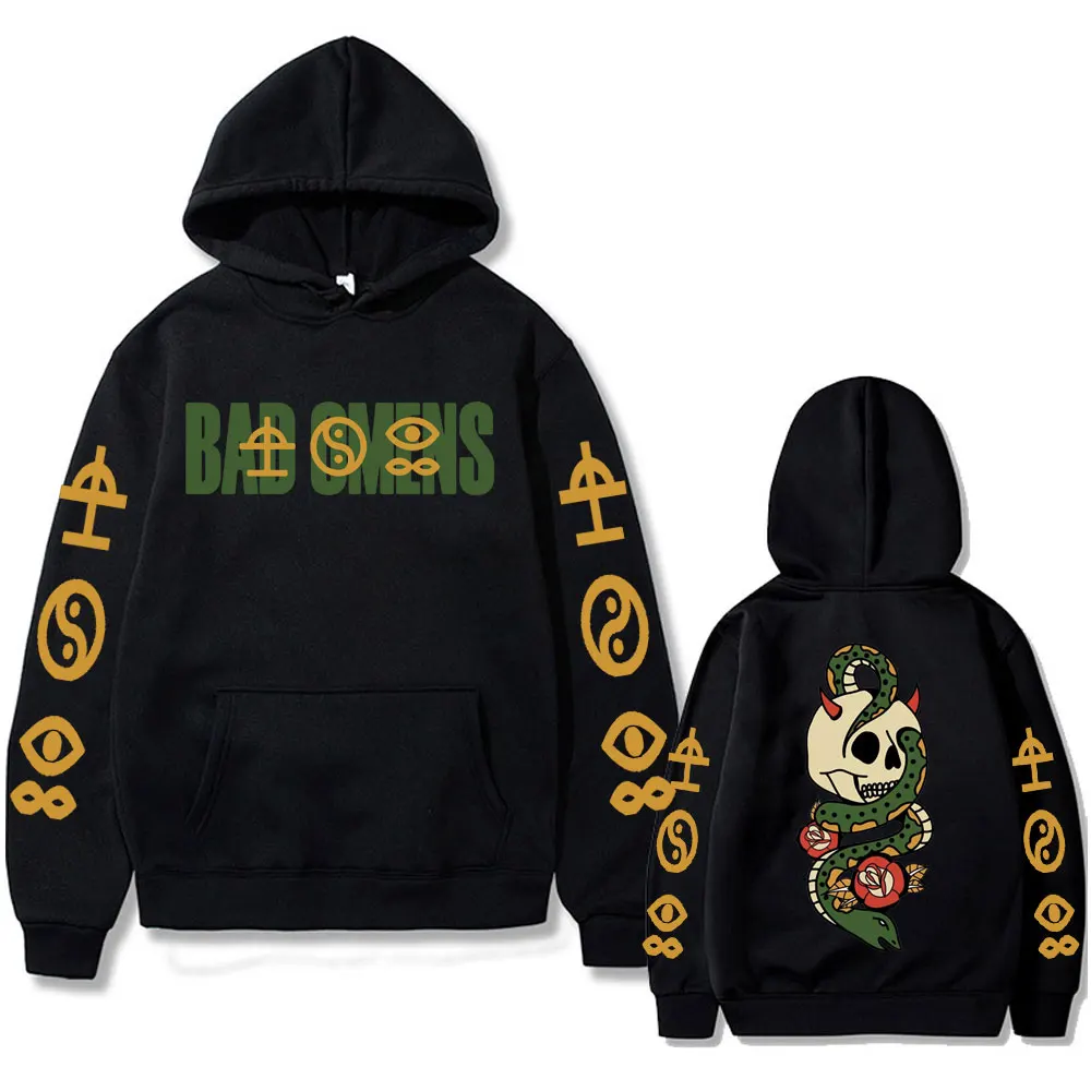 American Rock Band Bad Omens Graphic Hoodie Men Women Gothic Vintage Sweatshirt Y2K Skull Snake Fashion Streetwear Men's Hoodies
American Rock Band Bad Omens Graphic Hoodie Men Women Gothic Vintage Sweatshirt Y2K Skull Snake Fashion Streetwear Men's Hoodies