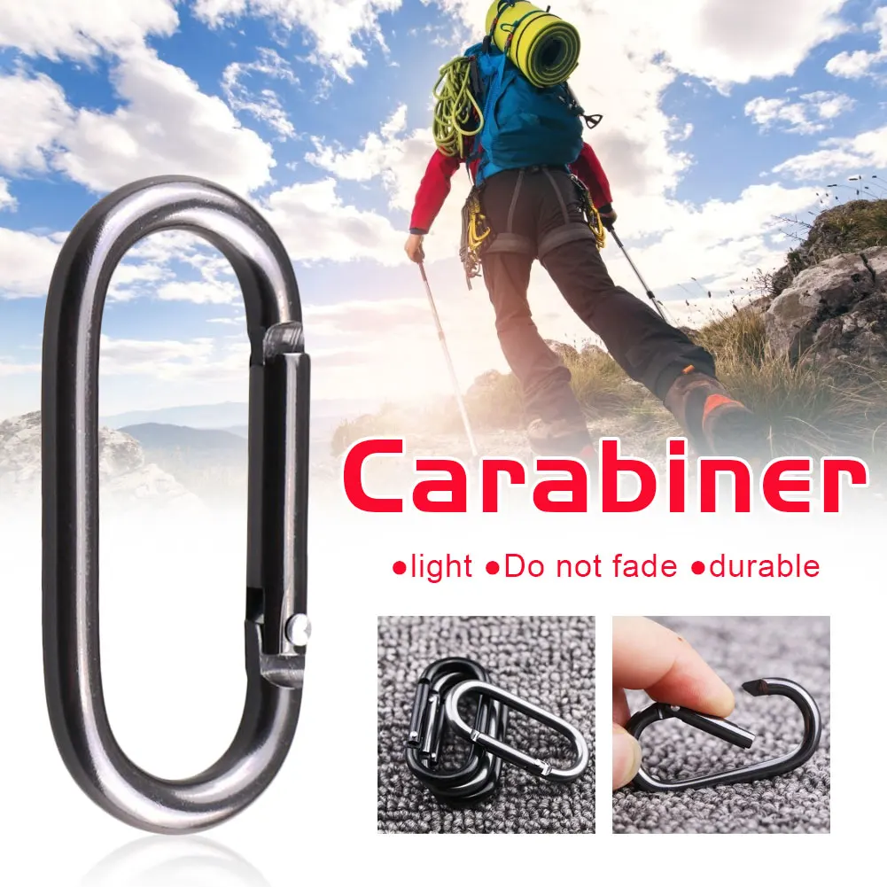 

5/10/20pc Oval Hanging Buckle Carabiner Hanging Harness Buckle Small Bag Buckle Water Bottle Hook for Camping Fishing Traveling