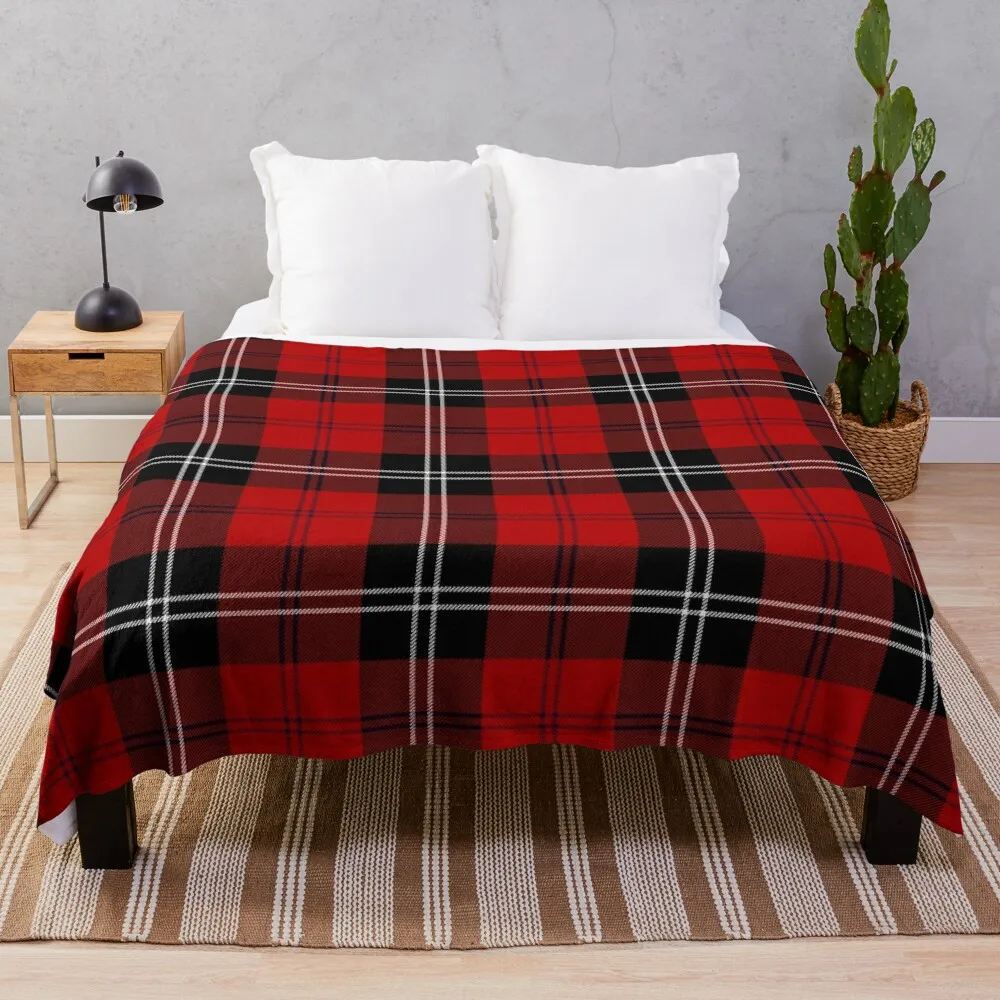 

Ramsay Red Tartan Clan Ramsay Cute Tartan Throw Blanket Hairy christmas gifts Blankets