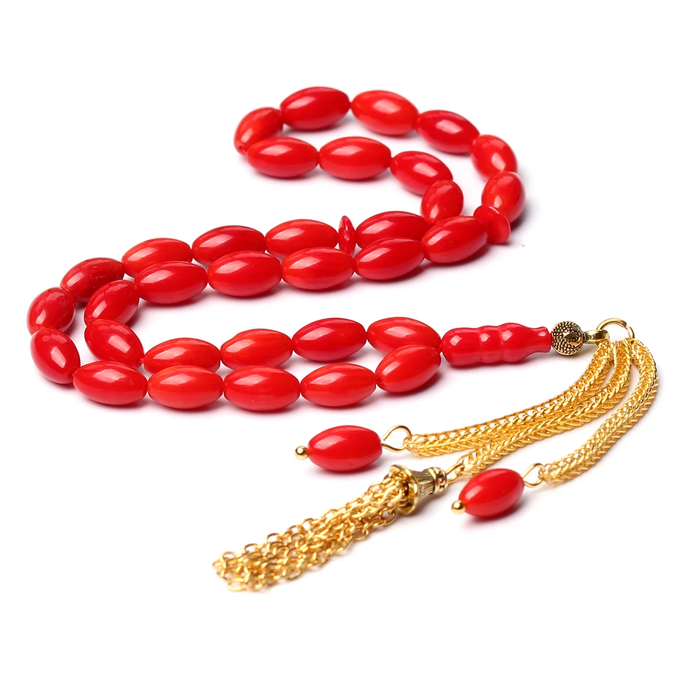 Мусульманские четки 33 Tasbih натуральный красный коралловый камень овальный Размер 5,5*9,5 мм металлические кисточки исламские молитвенные бусины Subha Tesbih
Мусульманские четки 33 Tasbih натуральный красный коралловый камень овальный Размер 5,5*9,5 мм металлические кисточки исламские молитвенные бусины Subha Tesbih