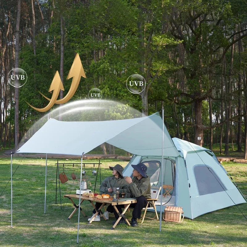 

Prefabricated Sleeping Camping Tent Outdoor House Mat Folding Camping Tent Travel Large Warm Barraca De Campismo Sport Equipment