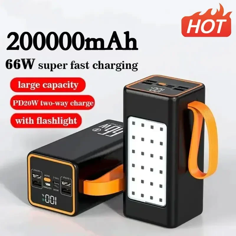 66W 200000mAh Power Bank Large Capacity PD20W Powerbank Portable Fast Charger External Battery For iPhone Xiaomi Samsung 
66W 200000mAh Power Bank Large Capacity PD20W Powerbank Portable Fast Charger External Battery For iPhone Xiaomi Samsung