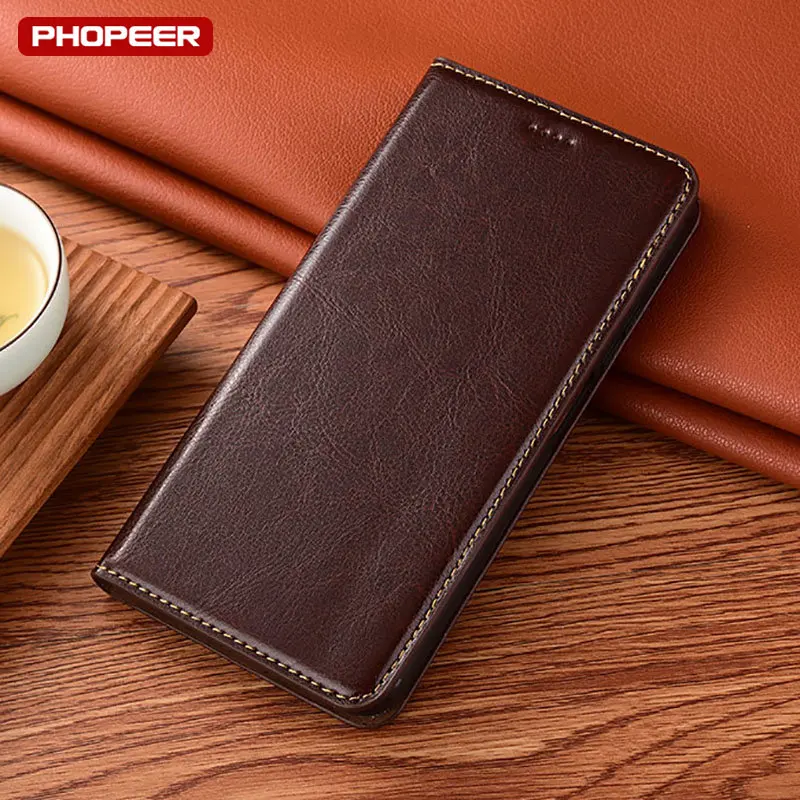 

Luxury Genuine Leather Case For Huawei P50 P50E P40 P30 P20 P10 P9 P8 Lite Pro Plus Cases Retro Crazy Horse Wallet Flip Cover