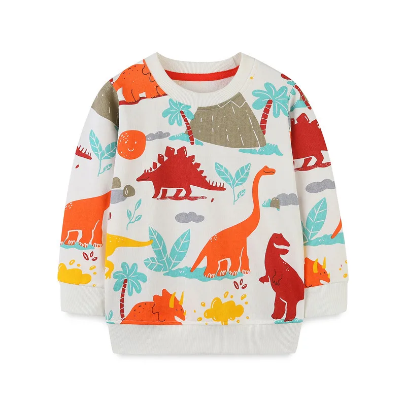 

Jumping Meters 2-7T Autumn Spring Elephant Embroidery Children's Sweatshirts Long Sleeve Baby Clothing Toddler Kids Shirts