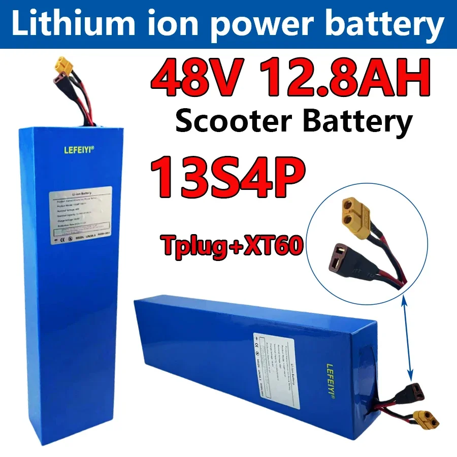 Lithium ion battery 13S4P 48V 12800mAh suitable for 54.6V BMS electric bicycle and scooter batteries
Lithium ion battery 13S4P 48V 12800mAh suitable for 54.6V BMS electric bicycle and scooter batteries