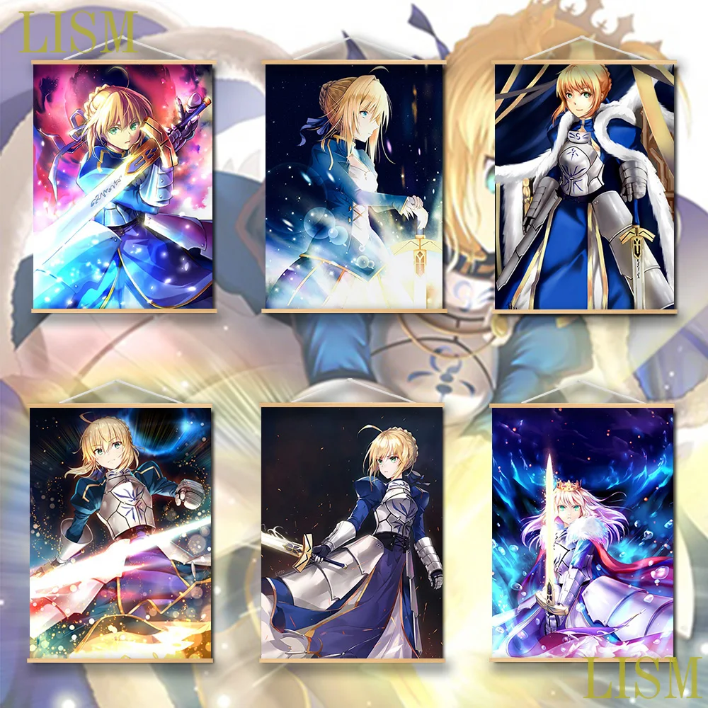 Japan Anime Poster Fate/stay night Altria Pendragon Saber Wall Picture Solid Wood Hanging Scroll Canvas Wall Poster
Japan Anime Poster Fate/stay night Altria Pendragon Saber Wall Picture Solid Wood Hanging Scroll Canvas Wall Poster