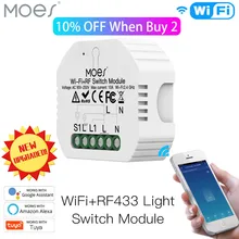 Moes Tuya Mini WiFi Smart Switch Module / Light Dimmer Module Smart Life Tuya Remote Control Work with Alexa Google Assistant
Moes Tuya Mini WiFi Smart Switch Module / Light Dimmer Module Smart Life Tuya Remote Control Work with Alexa Google Assistant