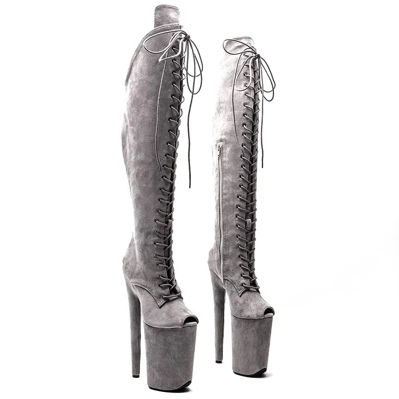 LAIJIANJINXIA New Flock Upper 23CM/9Inches Fashion Women's Platform Party High Heels Modern Knee-High Boots Pole Dance shoes 103
LAIJIANJINXIA New Flock Upper 23CM/9Inches Fashion Women's Platform Party High Heels Modern Knee-High Boots Pole Dance shoes 103