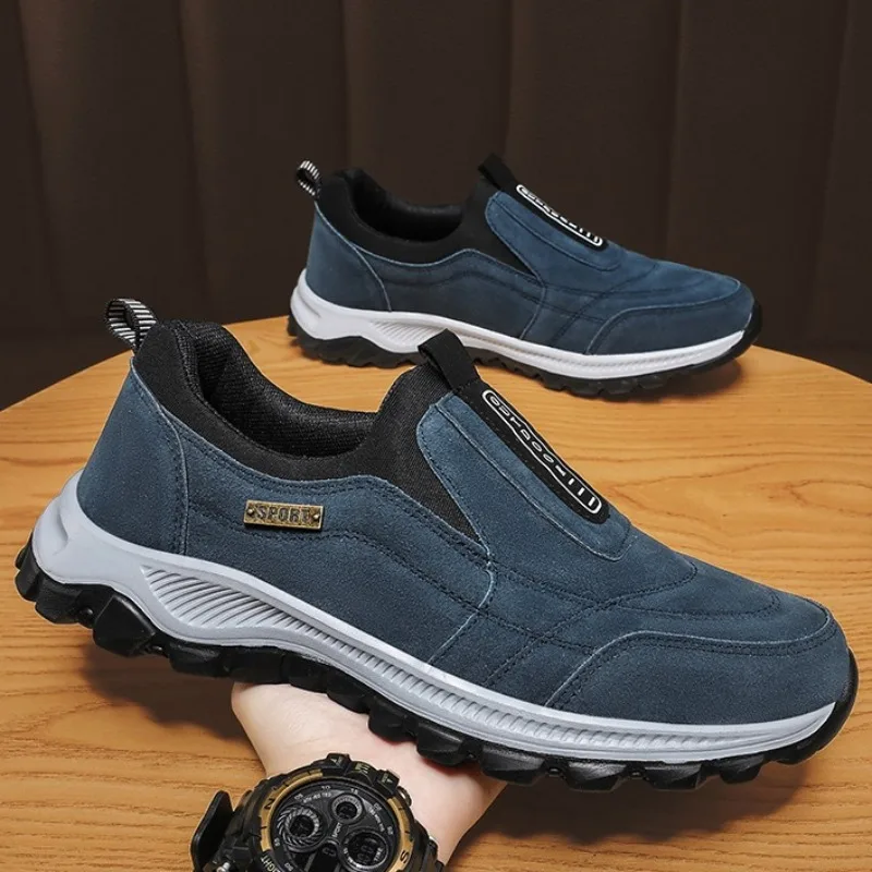 

Hiking Shoes Slip-on Male Sneakers Outdoor Anti-skid Casual Men Shoes Breathable Faux Suede Man Loafers Size 50 Hot Man Footwear