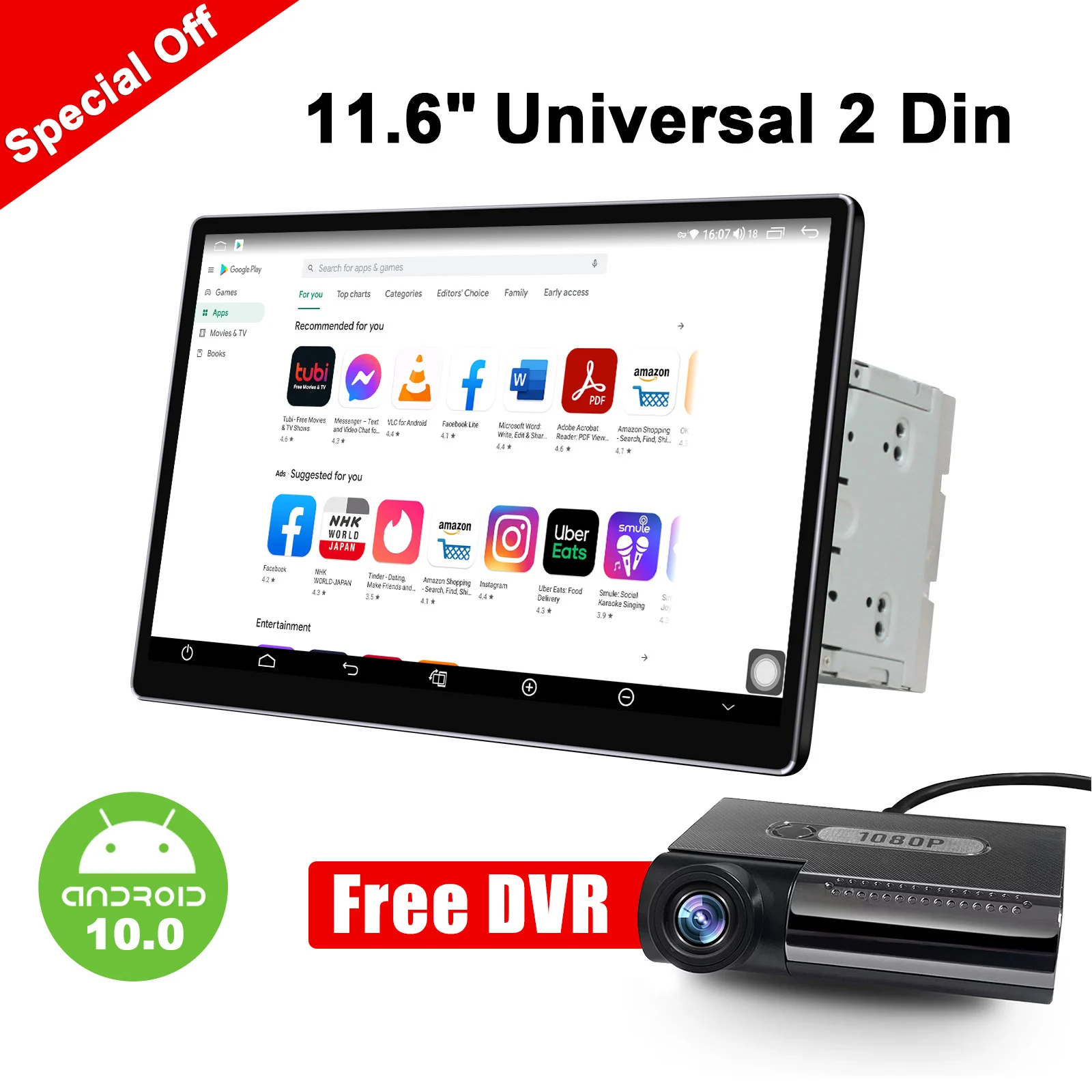 JOYING Clearance sale 11.6” Car Radio 2 Din Android 10 Stereo GPS Receiver Universal Multimedia Carplay Android Auto Wireless
JOYING Clearance sale 11.6” Car Radio 2 Din Android 10 Stereo GPS Receiver Universal Multimedia Carplay Android Auto Wireless