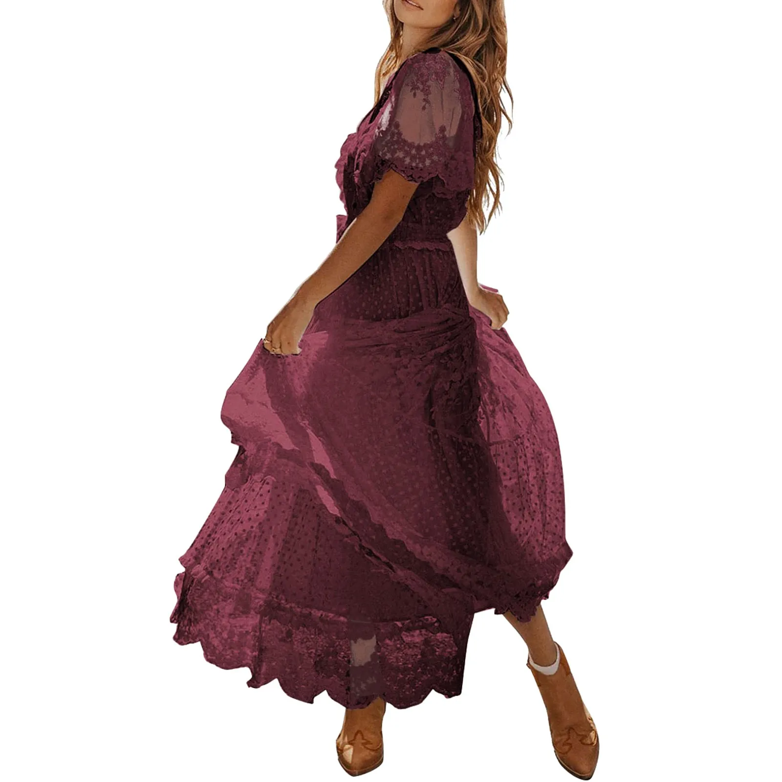 Hollow Out White Dress Sexy Women Lace Long Dress Cross Semi-Sheer Plunge V-Neck Short Sleeve Lace Maxi Dress Vestido De Mujer
Hollow Out White Dress Sexy Women Lace Long Dress Cross Semi-Sheer Plunge V-Neck Short Sleeve Lace Maxi Dress Vestido De Mujer