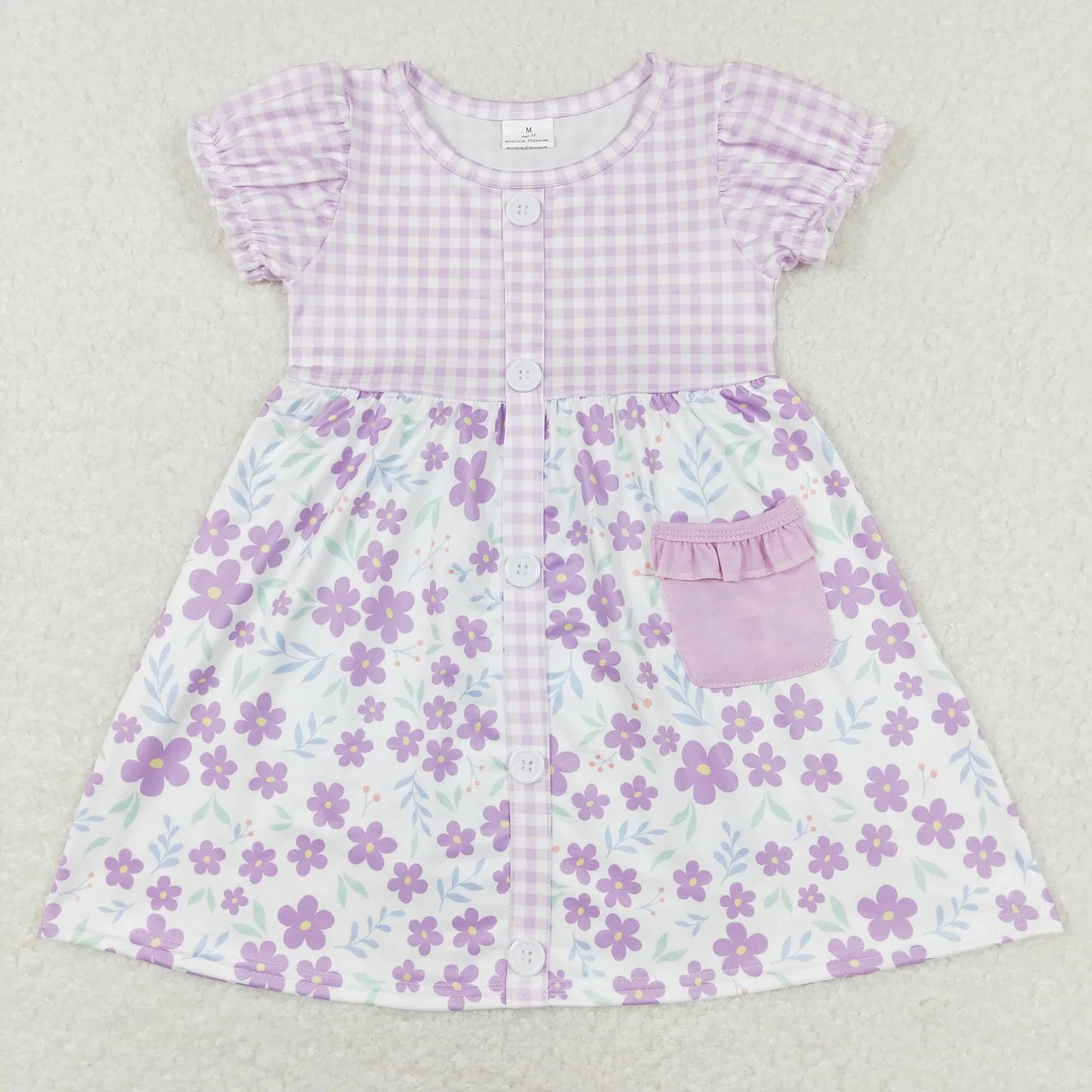 Wholesale Baby Girl Summer Short Sleeves Floral Pocket Plaid Dress Toddler Knee Length One Piece Kids Children Purple Clothing
Wholesale Baby Girl Summer Short Sleeves Floral Pocket Plaid Dress Toddler Knee Length One Piece Kids Children Purple Clothing