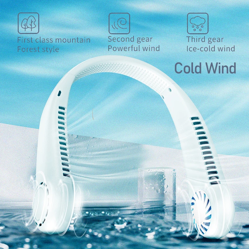 Mini Neck Fan Portable Rechargeable 1200mAh Bladeless Mute Fans Suitable For Running Cooling Down
Mini Neck Fan Portable Rechargeable 1200mAh Bladeless Mute Fans Suitable For Running Cooling Down