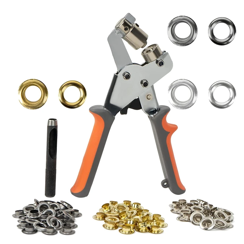 Grommet Tool Kit With 10Mm Eyelets Manual Machine Press Handheld Plier Metal Grommet For Leather Belt Clothes Craft Flag
Grommet Tool Kit With 10Mm Eyelets Manual Machine Press Handheld Plier Metal Grommet For Leather Belt Clothes Craft Flag
