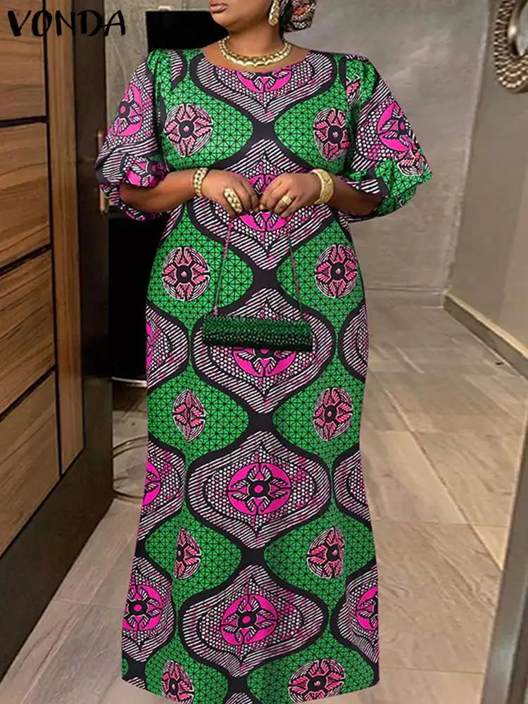 VONDA Casual Maxi Dress 2023 Summer Women Bohemian Long Sundress O-Neck Loose Printed Vintage Half Sleeve Beach Robe Femme
VONDA Casual Maxi Dress 2023 Summer Women Bohemian Long Sundress O-Neck Loose Printed Vintage Half Sleeve Beach Robe Femme