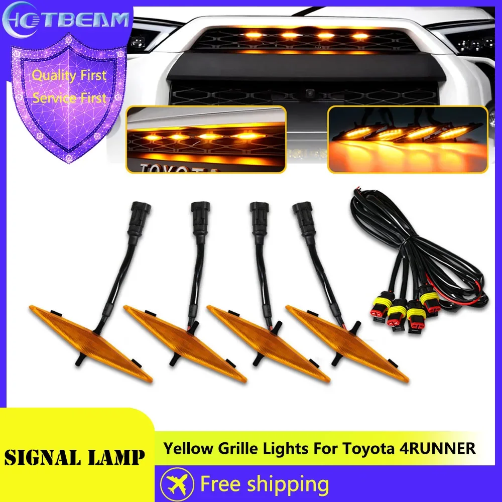 Car LED Lights Suitable For Toyota 4RUNNER Yellow Grille Decorative Lights Anti Haze Daytime Running Modification Grille Lights
Car LED Lights Suitable For Toyota 4RUNNER Yellow Grille Decorative Lights Anti Haze Daytime Running Modification Grille Lights