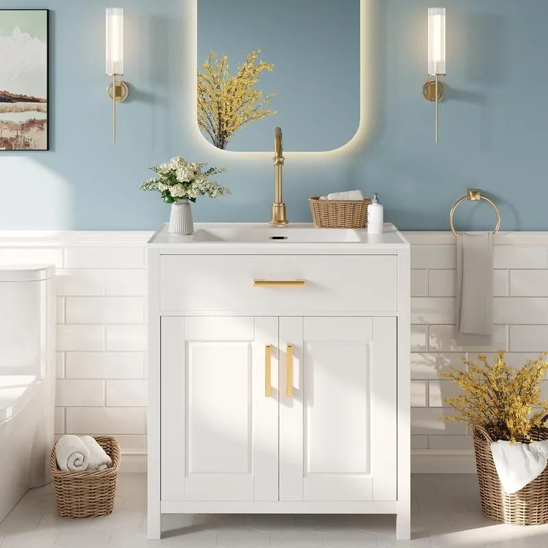 AMERLIFE 31" Bathroom Vanity with Sink Combo, Modern Painted Surface Bathroom Vanity Cabinet Set with Soft Closing Doors & Metal
AMERLIFE 31" Bathroom Vanity with Sink Combo, Modern Painted Surface Bathroom Vanity Cabinet Set with Soft Closing Doors & Metal