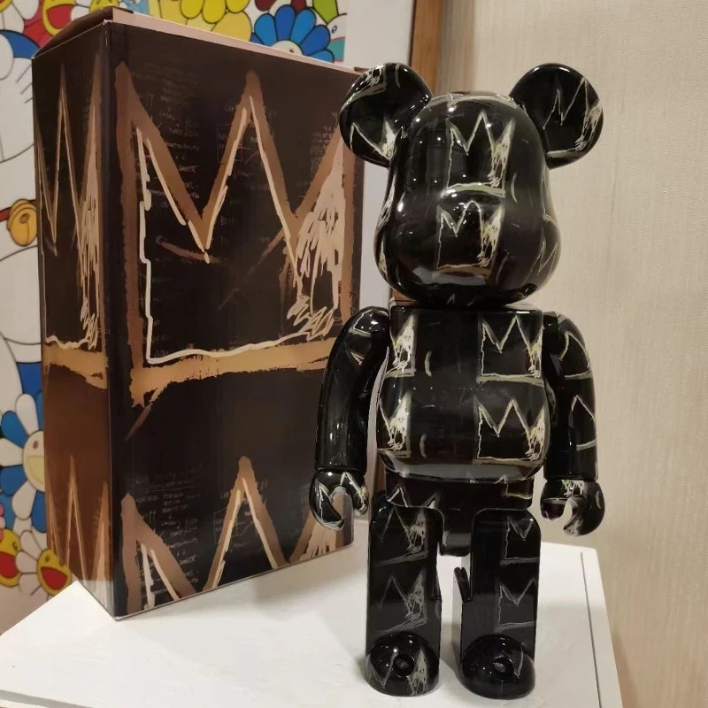 

Bearbricks 400% 1000 Cyberpunk Daft Punk Joint Bright Face Violence Bear Collection Ornament Gloomy Bear Statue Model Decoration