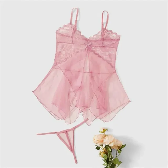 Lingerie fine en dentelle pour femme, fluoroscopie, beauté, tulle, élégante, lingerie sexy, ensemble distributeur 1