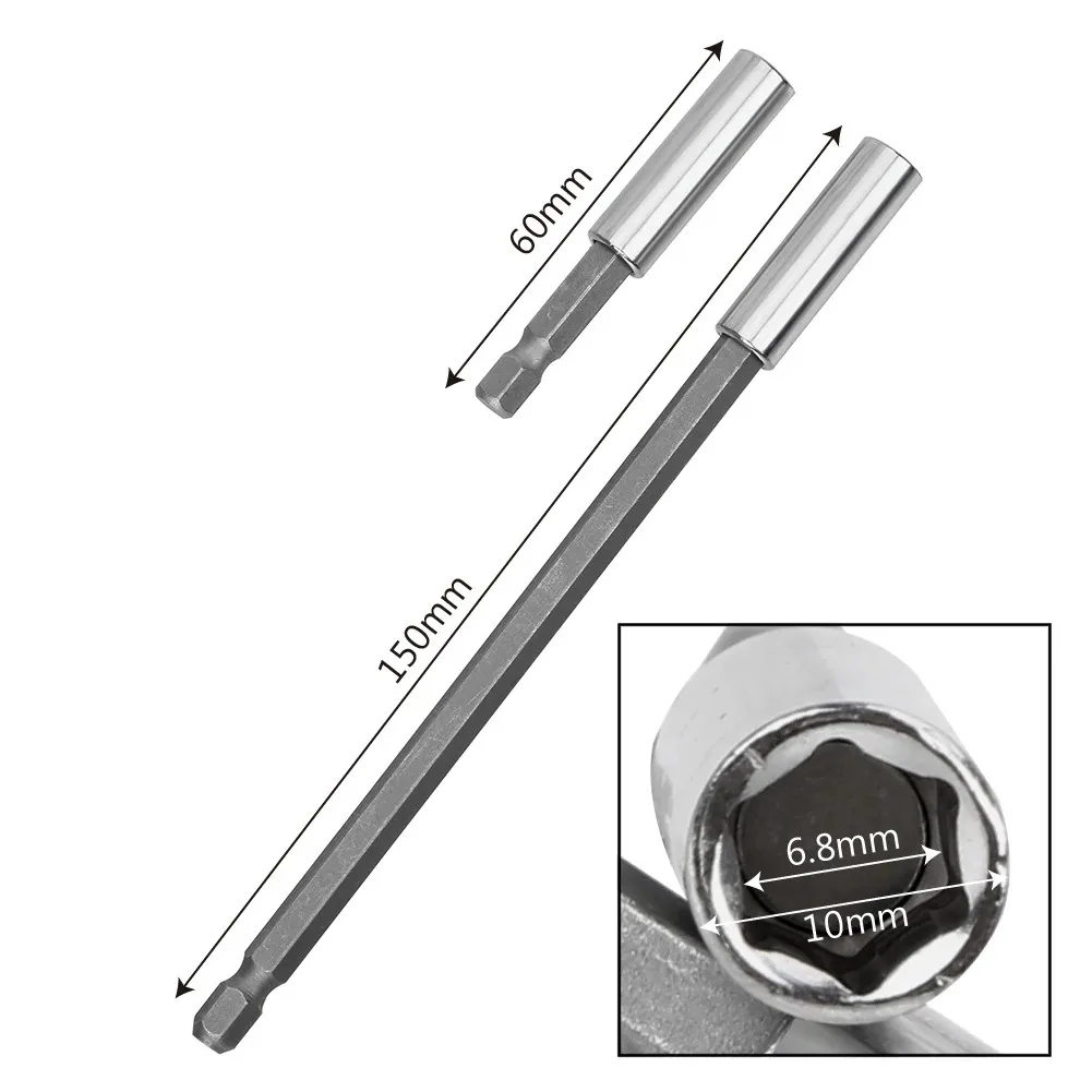 2pcs 1/4 Inch Hex Shank Quick Release Screwdriver Magnetic Bit Holder With Adjustable Collar Extension Bar 60mm 150mm
2pcs 1/4 Inch Hex Shank Quick Release Screwdriver Magnetic Bit Holder With Adjustable Collar Extension Bar 60mm 150mm
