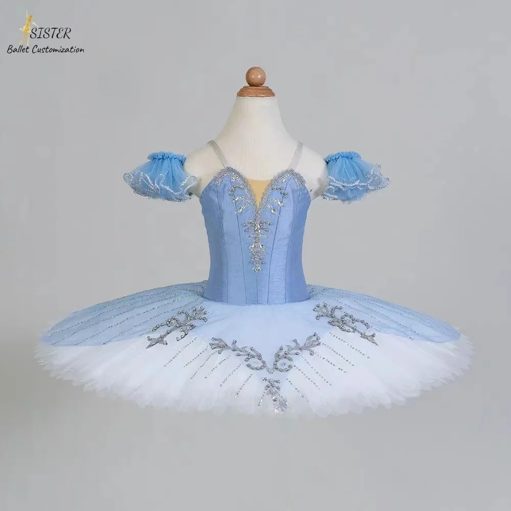 

High-end tailored ballet competition tutu dress Blue Bird Paquita solo variation costume for adults and children