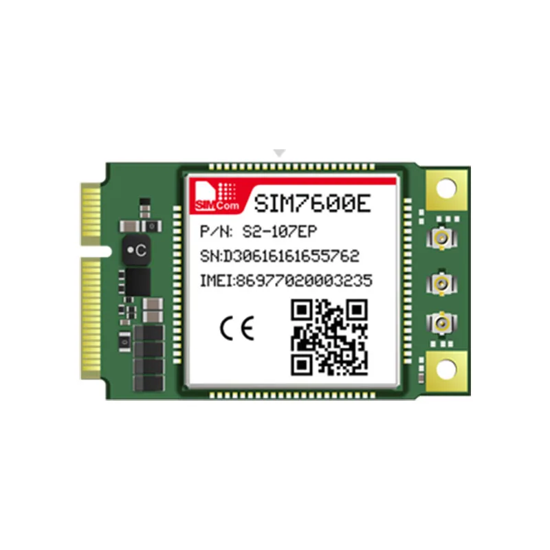 SIMCOM SIM7600E Mini Pcie, многополосный LTE CAT1 модуль, не стандартный Cat 4 модуль B1/B3/B5/B7/B8/B20/B38/B40/B41
SIMCOM SIM7600E Mini Pcie, многополосный LTE CAT1 модуль, не стандартный Cat 4 модуль B1/B3/B5/B7/B8/B20/B38/B40/B41