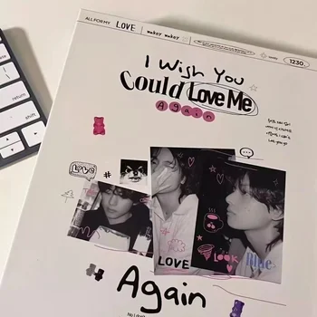 Kpop 아이돌 V 김태형 사진 바인더 사진 앨범, 10 포켓 아이돌 선풍기 포토카드, 미니 앨범 스토리지 수집 상품 이미지