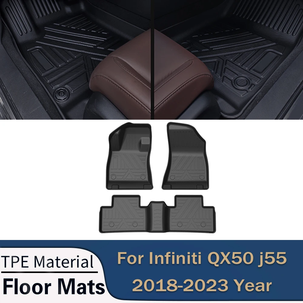 Нескользящие коврики из ТПЭ для автомобиля Infiniti QX50 2018-2023 J55, коврики без запаха для любых погодных условий, водонепроницаемые коврики для подноса, аксессуары для интерьера
Нескользящие коврики из ТПЭ для автомобиля Infiniti QX50 2018-2023 J55, коврики без запаха для любых погодных условий, водонепроницаемые коврики для подноса, аксессуары для интерьера