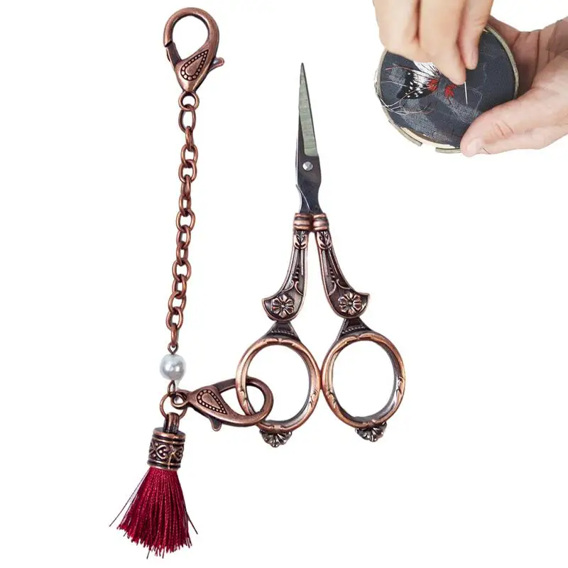 Vintage Embroidery Scissors Retro Sewing Scissors With Chain Pointed Yarn Scissors Sewing Handicrafts Tool For Knitting
Vintage Embroidery Scissors Retro Sewing Scissors With Chain Pointed Yarn Scissors Sewing Handicrafts Tool For Knitting