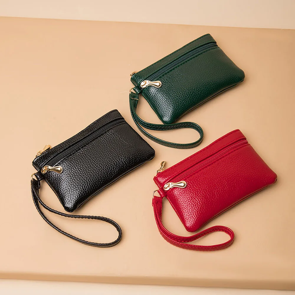Fashion Litchi Pattern Double Zipper Coin Purse Wrist Wallet Solid Color Soft Card Holder Phone Pocket Women Handbags Storage Ba
Fashion Litchi Pattern Double Zipper Coin Purse Wrist Wallet Solid Color Soft Card Holder Phone Pocket Women Handbags Storage Ba