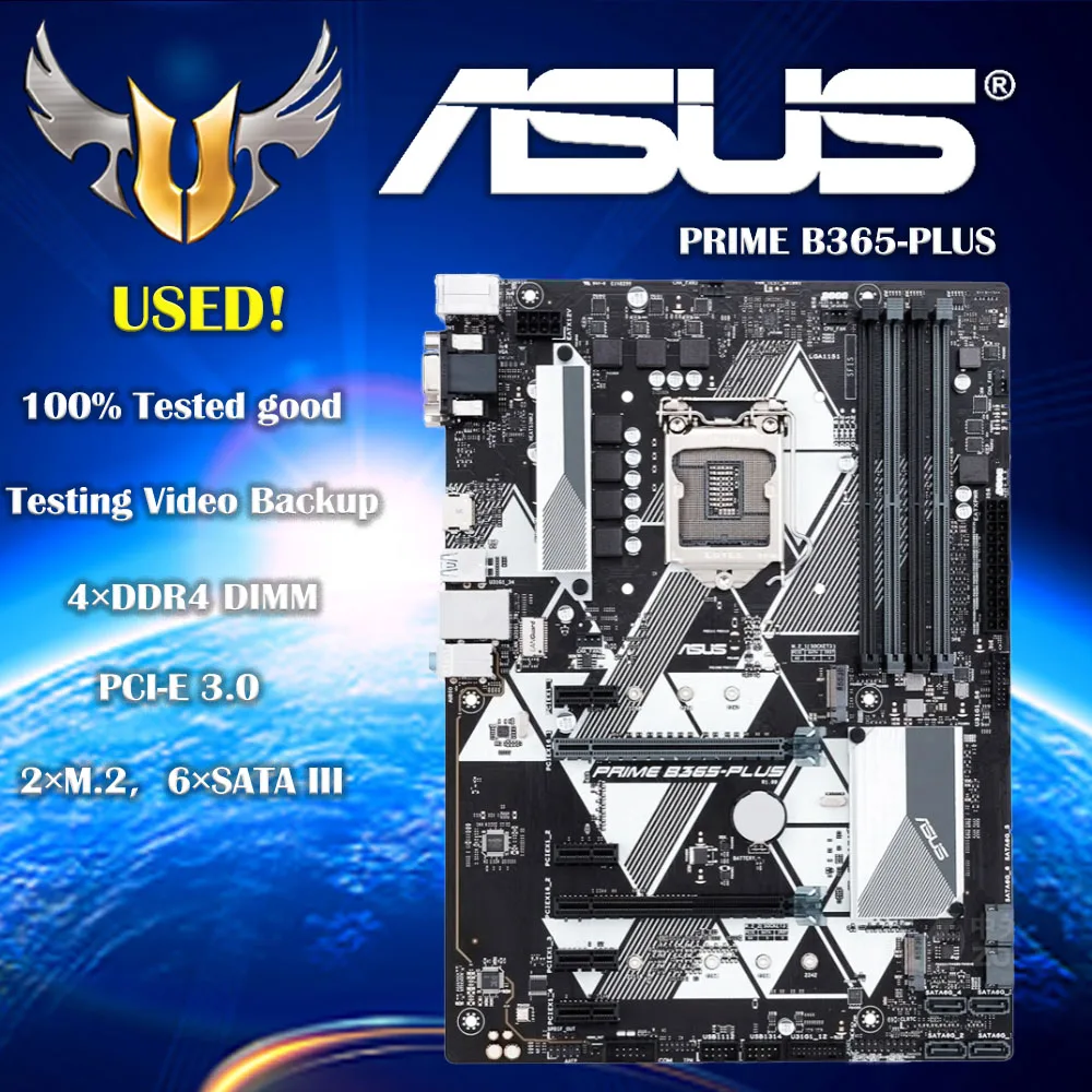 Б/у Материнская плата ASUS PRIME B365-PLUS Socket LGA 1151 DDR4 B365, материнская плата для настольного компьютера
Б/у Материнская плата ASUS PRIME B365-PLUS Socket LGA 1151 DDR4 B365, материнская плата для настольного компьютера