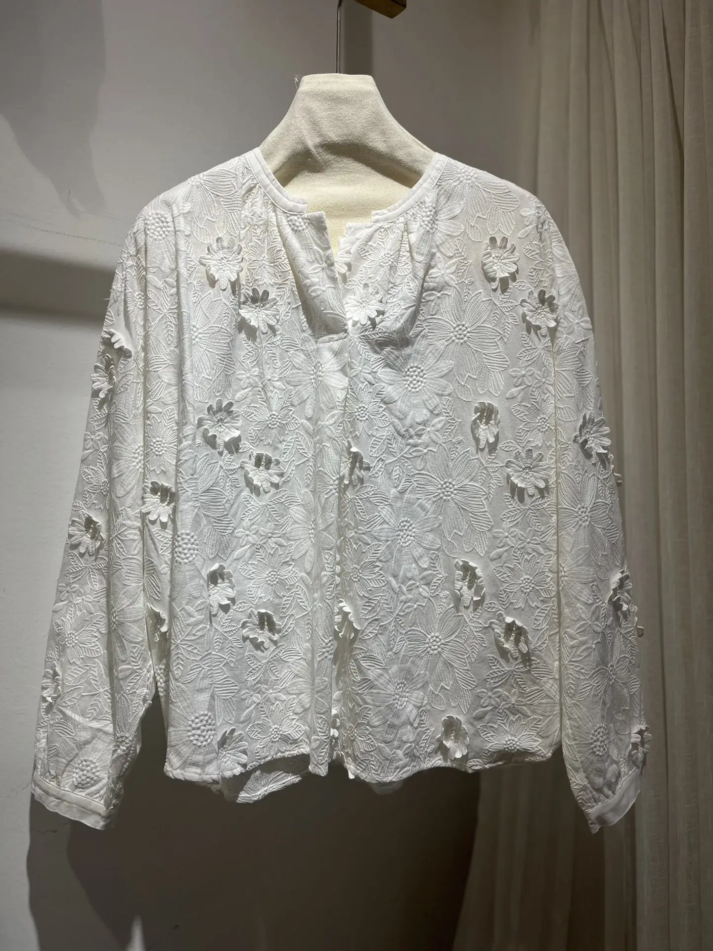 2024 New Office Lady Spring Summer Cotton White Three Dimensional Flowers Embroidert Long Sleeve Pullover Blouse for Wemen
2024 New Office Lady Spring Summer Cotton White Three Dimensional Flowers Embroidert Long Sleeve Pullover Blouse for Wemen