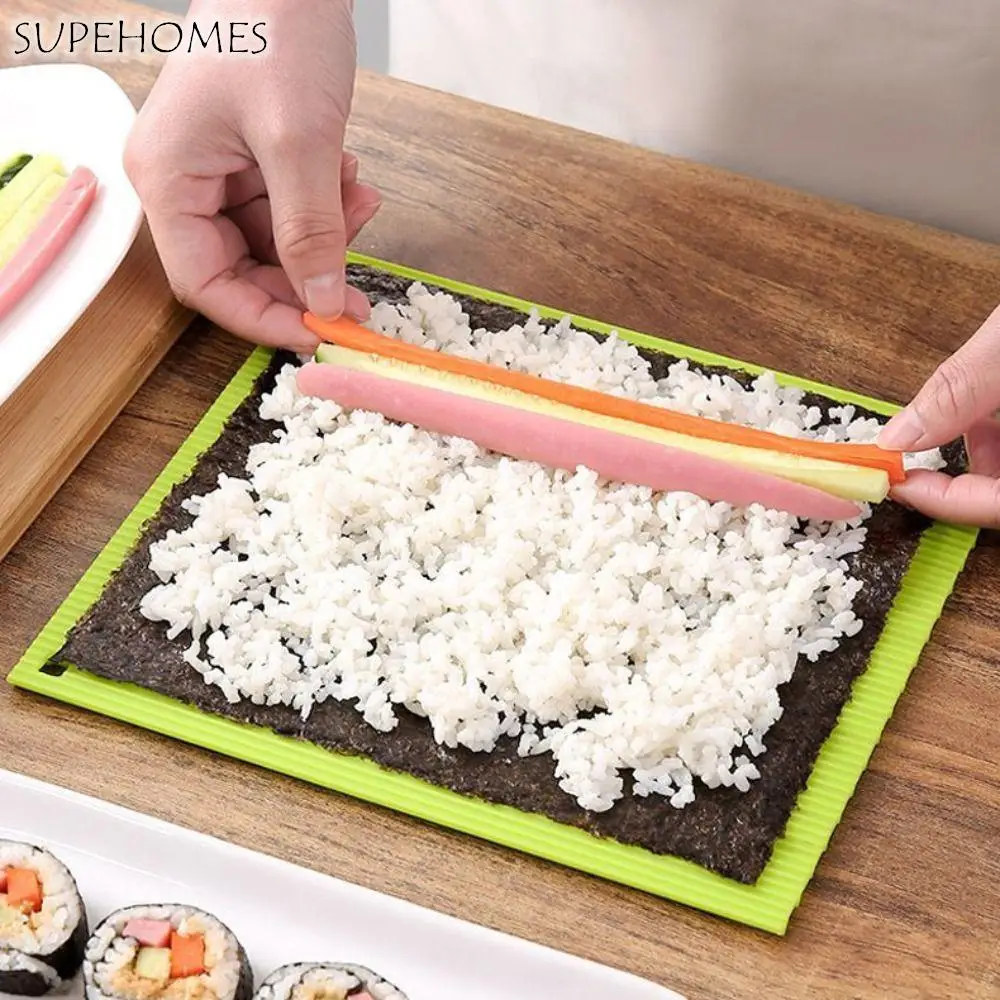 Reusable Silicone Sushi Roller Mats Professional Food Grade Material Cake Roll Pad Hangable Square Sushi Maker Roller DIY
Reusable Silicone Sushi Roller Mats Professional Food Grade Material Cake Roll Pad Hangable Square Sushi Maker Roller DIY