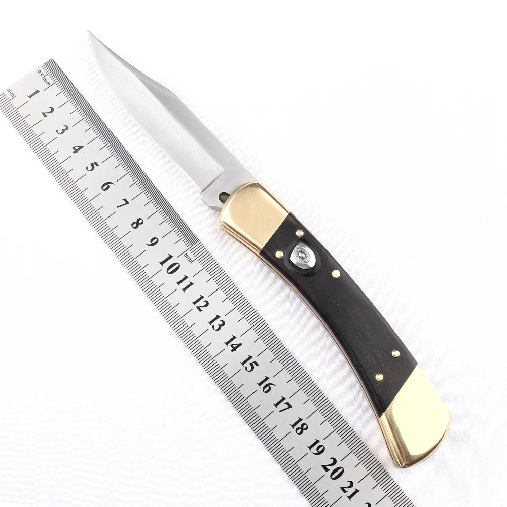 Folding Knife 440C Steel Brass + Sandalwood Handle Camping Tool Hunting Pocket Knife 110 
Folding Knife 440C Steel Brass + Sandalwood Handle Camping Tool Hunting Pocket Knife 110