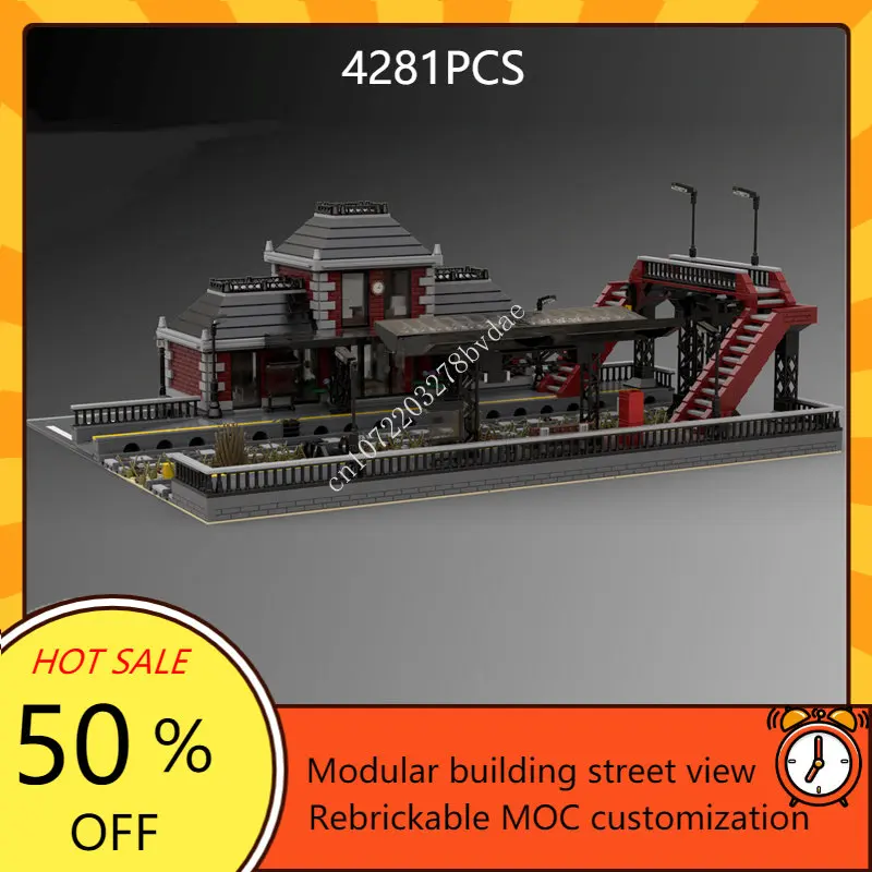 City Train Station Modular MOC Creative street view Model Building Blocks Architecture DIY Education Assembly Model Toys Gifts
City Train Station Modular MOC Creative street view Model Building Blocks Architecture DIY Education Assembly Model Toys Gifts