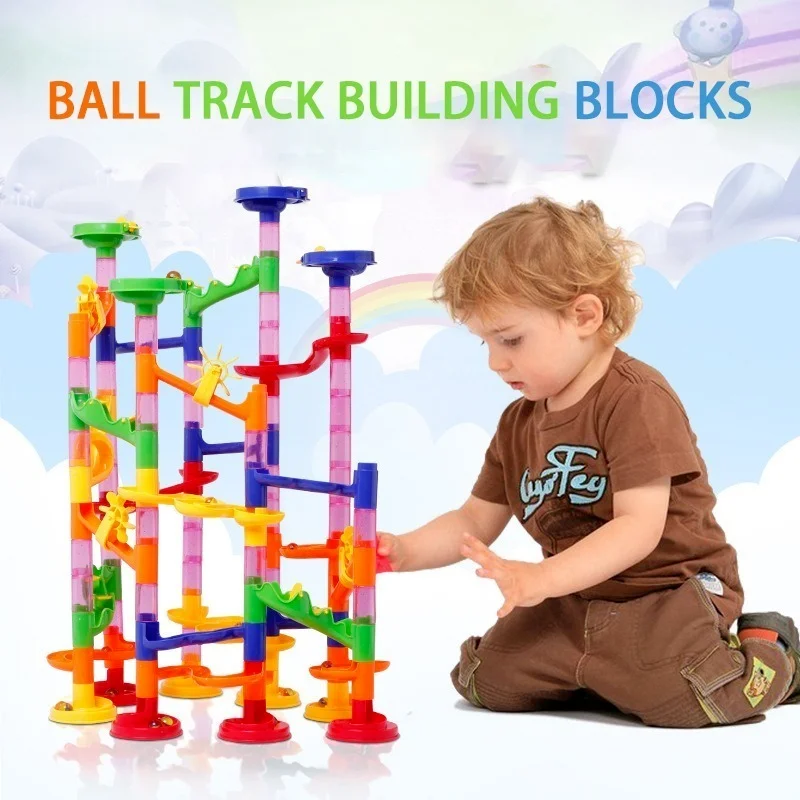 93/113pcs Set DIY Construction Marble Run Race Track Building Blocks Kids 3D Maze Ball Roll Toys Children Christmas Gift
93/113pcs Set DIY Construction Marble Run Race Track Building Blocks Kids 3D Maze Ball Roll Toys Children Christmas Gift