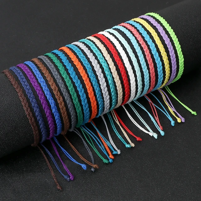 Bracelets tressés multicolores pour hommes et femmes, Couple, Distance, ethnique tibétaine, ajustable à la main, Bracelets bouddhistes, bijoux à la mode 1