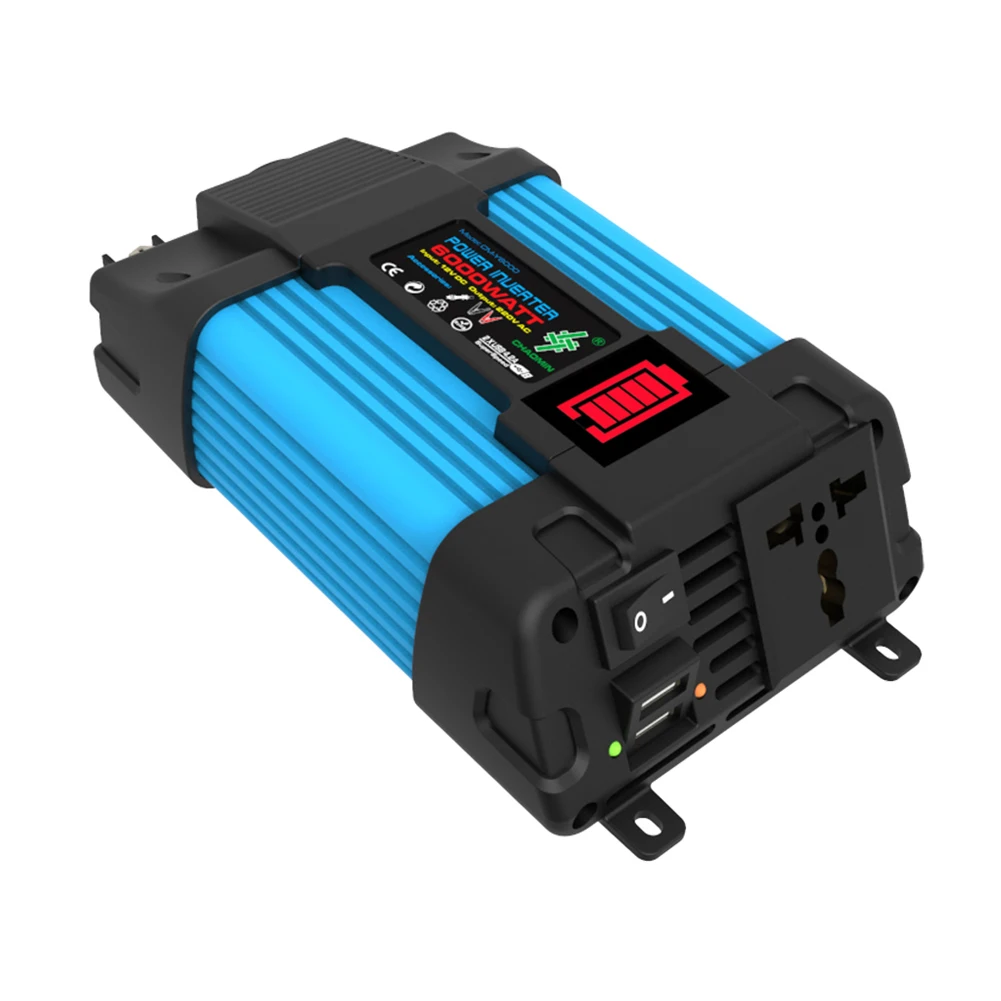 Car Power Inverter with Fast Charging Dual USB Ports 6000W Peak&500W Continuous DC12V to AC110/220V Pure Sine Wave
Car Power Inverter with Fast Charging Dual USB Ports 6000W Peak&500W Continuous DC12V to AC110/220V Pure Sine Wave