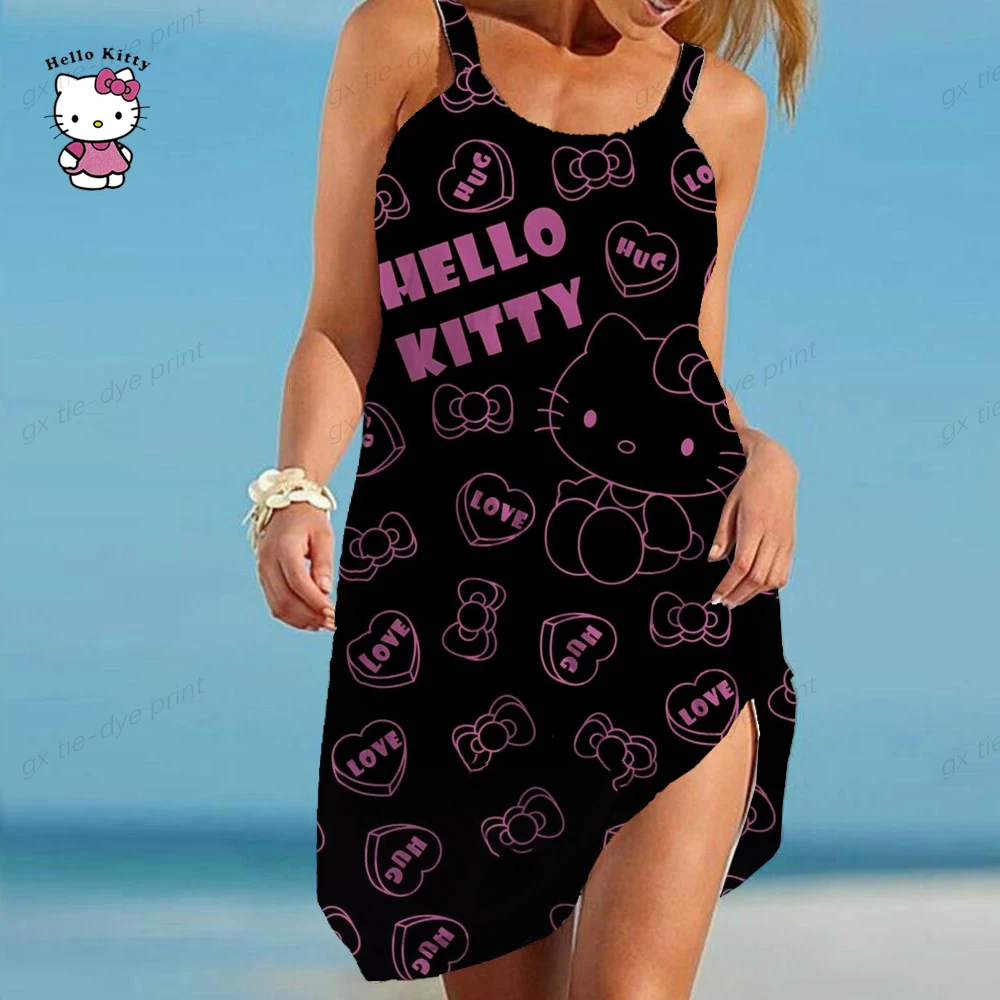 Hello Kitty Print Women Dress Vintage Woman Beach Dress Sling Midi Sleeveless Dresses Boho Girls Streetwear Night Dress
Hello Kitty Print Women Dress Vintage Woman Beach Dress Sling Midi Sleeveless Dresses Boho Girls Streetwear Night Dress
