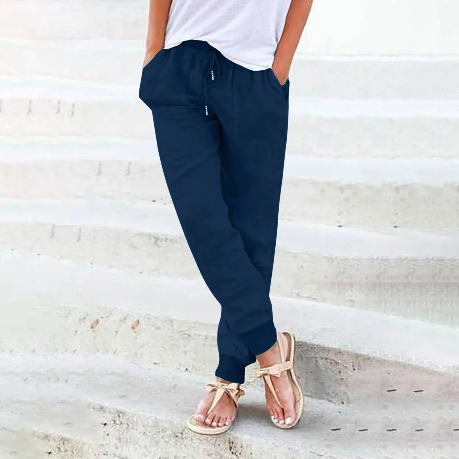 Female Retro Pockets Trousers Lady 2024 Cotton Linen Pants Women Solid Color Casual Loose Straight High Waist Pants
Female Retro Pockets Trousers Lady 2024 Cotton Linen Pants Women Solid Color Casual Loose Straight High Waist Pants