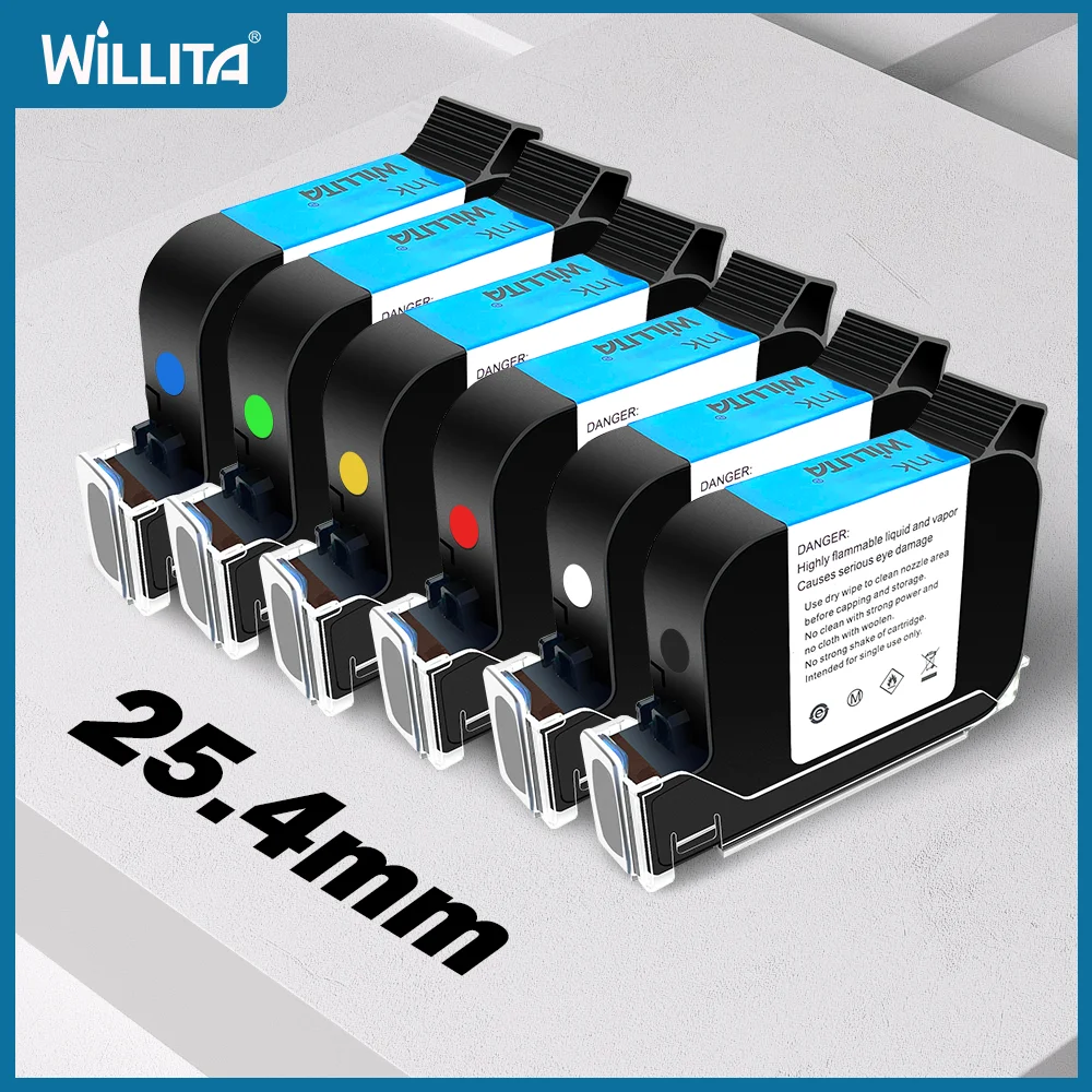 

25.4mm Handheld Inkjet Printer Ink Cartridge Quick-Drying 65ml Fast Dry Black Solvent Based Cartridge For No Encrypted Printers