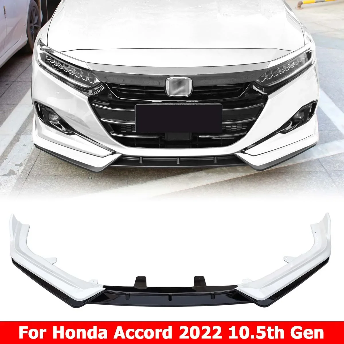 For Honda Accord 10.5th Gen 2021-2022 Front Bumper Lip Spoiler Splitter Deflector Guards Body Kit Car Accessories White + Black
For Honda Accord 10.5th Gen 2021-2022 Front Bumper Lip Spoiler Splitter Deflector Guards Body Kit Car Accessories White + Black