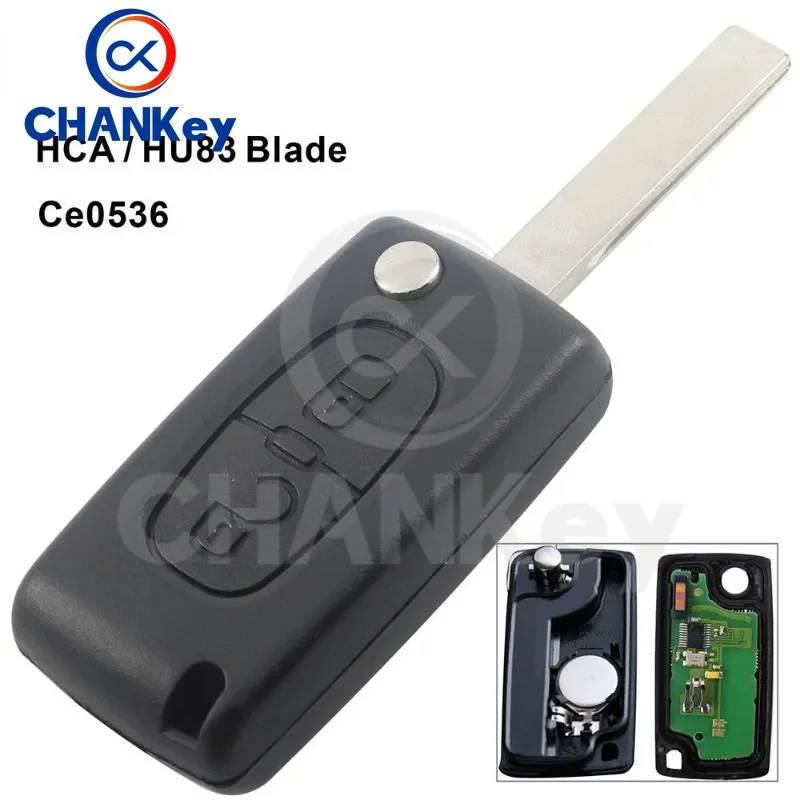 CHANKey HCA/Hu83 2 Buttons Remote Car For Peugeot 307 3008 308 408 433MHz PCF7961 ID46 CE0536 Flip Fob With Battery
CHANKey HCA/Hu83 2 Buttons Remote Car For Peugeot 307 3008 308 408 433MHz PCF7961 ID46 CE0536 Flip Fob With Battery