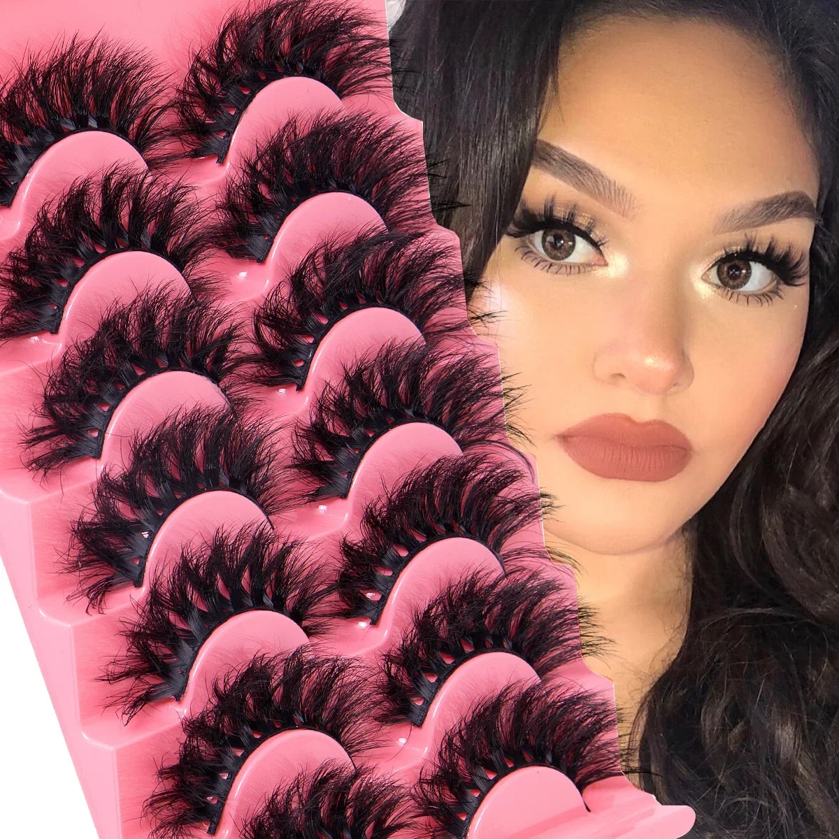 New 7 Pairs Imitation Genuine Fake Eyelashes Multi-layer Thick Curling Daily Enlarged Double Eyelash Wholesale อุปกรณ์ต่อขนตา
New 7 Pairs Imitation Genuine Fake Eyelashes Multi-layer Thick Curling Daily Enlarged Double Eyelash Wholesale อุปกรณ์ต่อขนตา