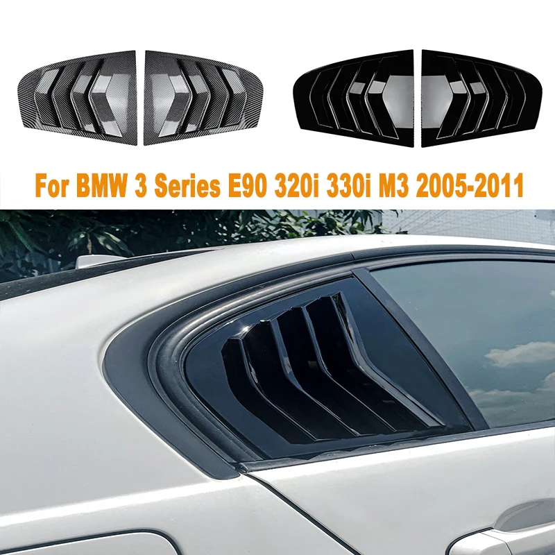 

Car Rear Window Shutter Cover Trim Window Louver Side Vent Trim Auto Accessories For BMW 3 Series E90 320i 330i M3 2005-2011