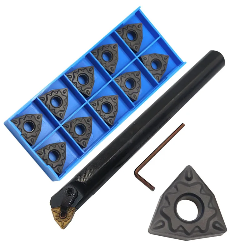 1PCS S20R MWLNR08 Internal Turning Tool Holder +10PCS WNMG080404 WNMG080408 Lathe Inserts MWLNR CNC Cutting Tools Set
1PCS S20R MWLNR08 Internal Turning Tool Holder +10PCS WNMG080404 WNMG080408 Lathe Inserts MWLNR CNC Cutting Tools Set